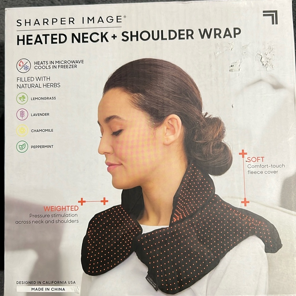 Heated neck + shoulder wrap